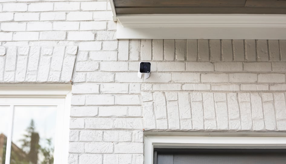 ADT outdoor camera on a Binghamton home